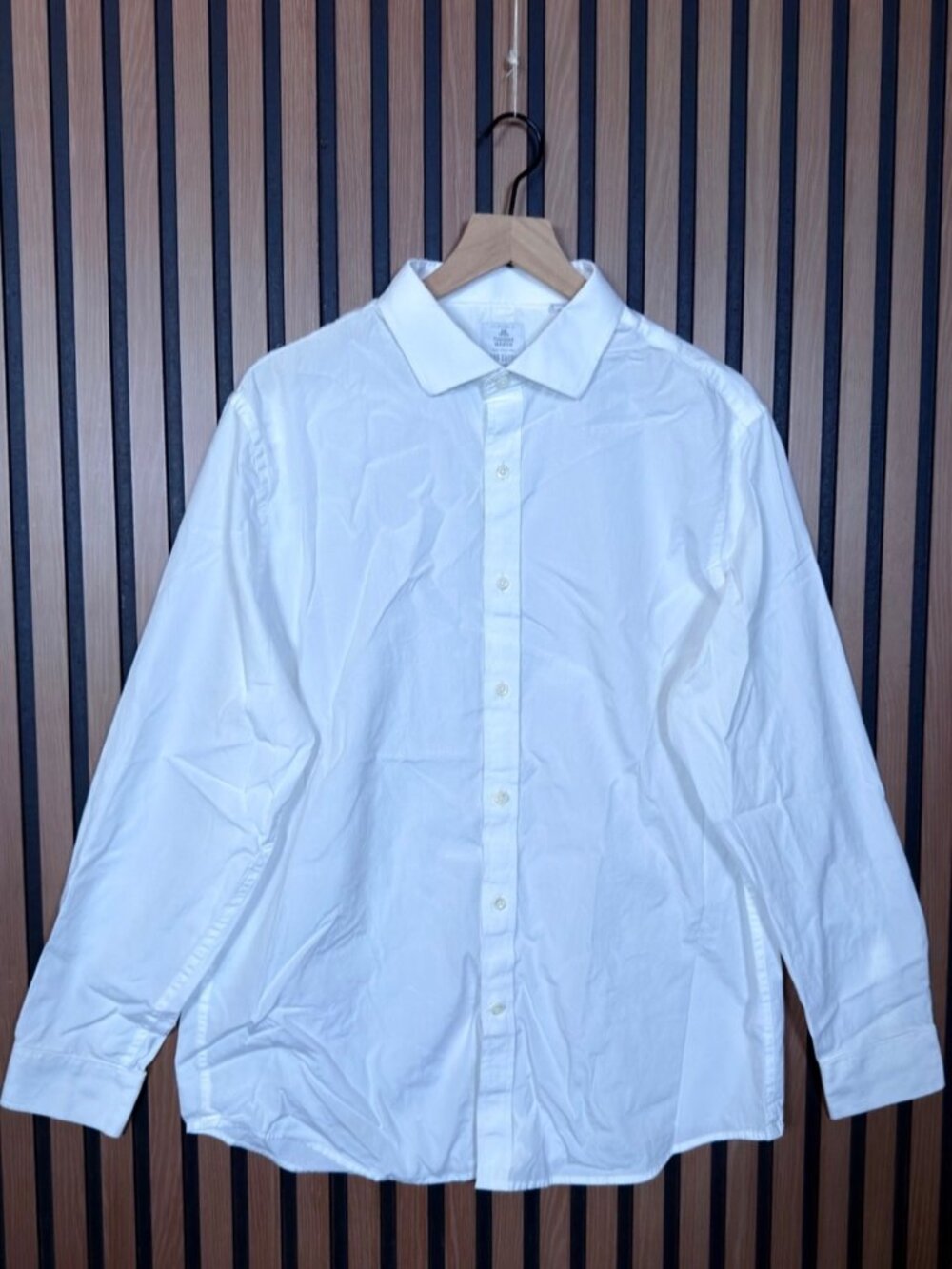 Thomas Mason for Todd Snyder Dress Shirt 16.5 Mens White Long Sleeve Button Up